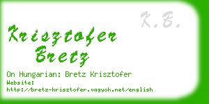 krisztofer bretz business card